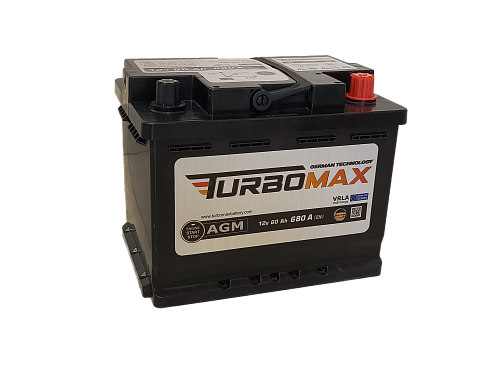 Акумулятор Turbo Max  AGM 60Ah 680A R+ 
