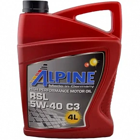 Моторна олива синтетика Alpine 5W-40 RSi ACEA A3/B4-08 API SN/CF MB229.5 4л 1475-4