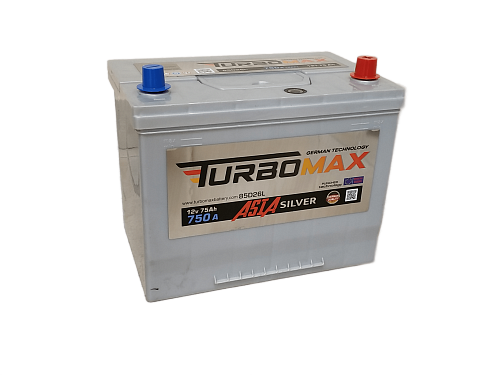 Акумулятор Turbo Max 75Ah 750A R+ Азия 